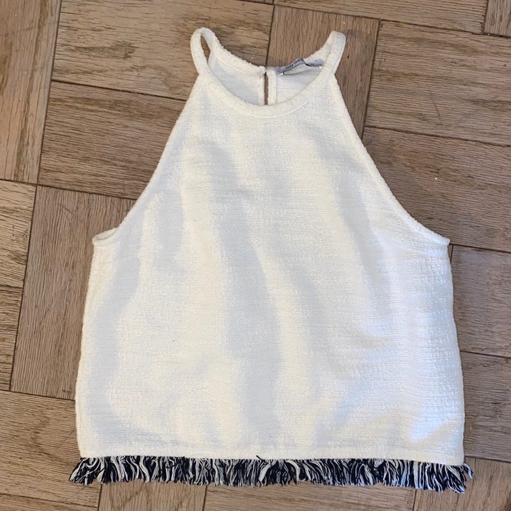 Zara TRF ruffle halter top. Like new - Picture 3 of 6